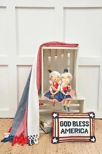 God Bless America Pillow 6.5" x 9"