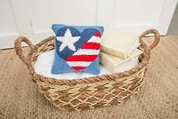 Patriotic Heart Pillow 8" x 8"