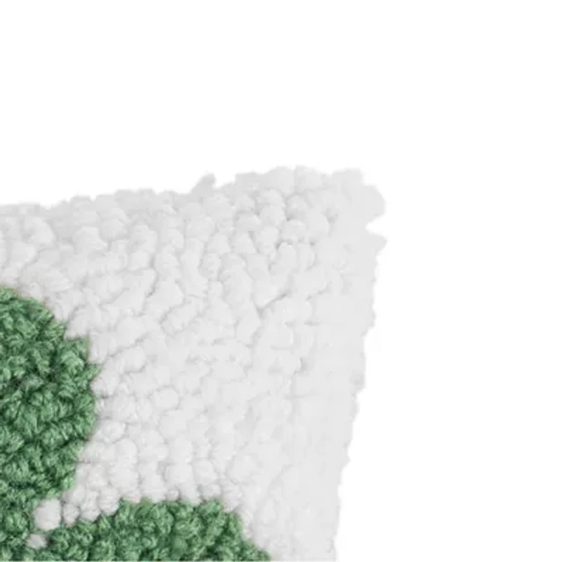 8" x 8" St. Patrick's Day Shamrock Small/Petite Woven Cotton Accent Throw Pillow