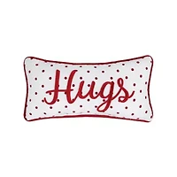 Hugs Dot Pillow 6" x 12"