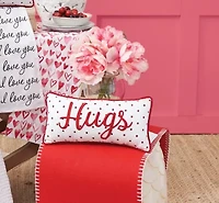 Hugs Dot Pillow 6" x 12"