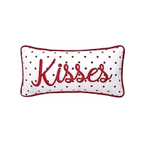 Kisses Dot Pillow 6" x 12"