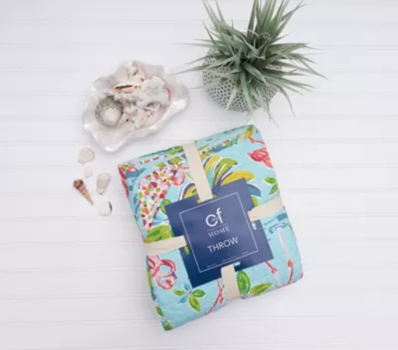 Flamingo Garden Throw