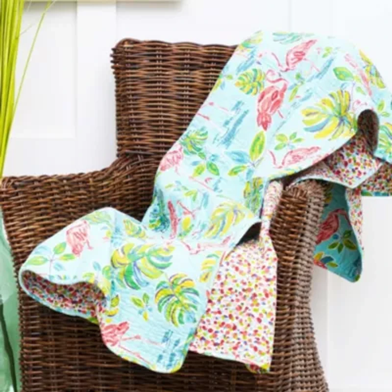 Flamingo Garden Throw