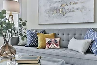 Double US Flag Pillow 14" x 20"