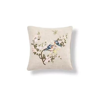 Bluebird Spring Ribbon Art Decorative Accent Throw Pillow Decor