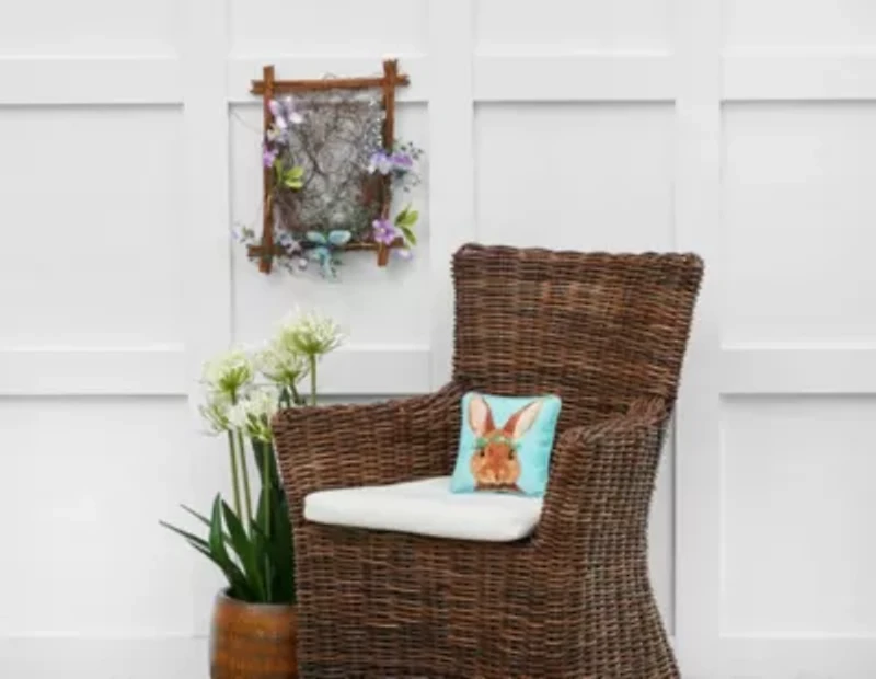 Clover Bunny Pillow 8" x 8"