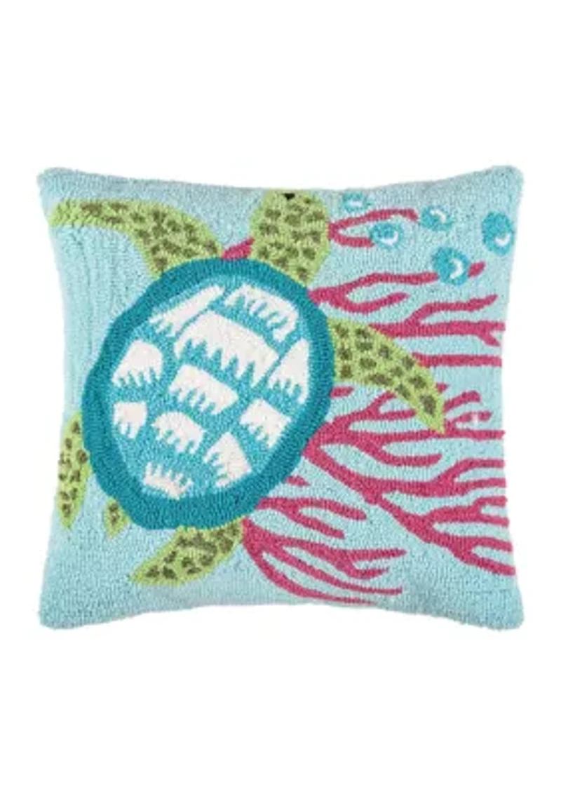 Turtle with Coral Pillow