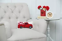 Heart Truck Hooked Pillow 6" x 12"