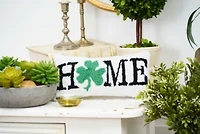 Shamrock Home Hooked Pillow 6" x 12"