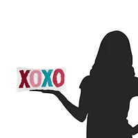 XOXO Hooked Pillow 6" x 12"