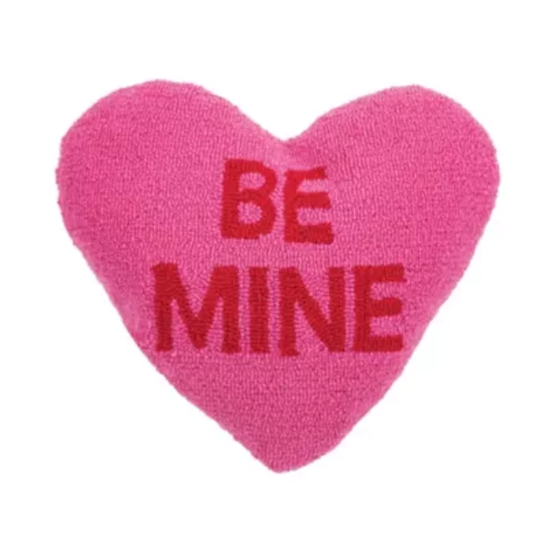 Be Mine Shaped Hooked Pillow 15" x 17"