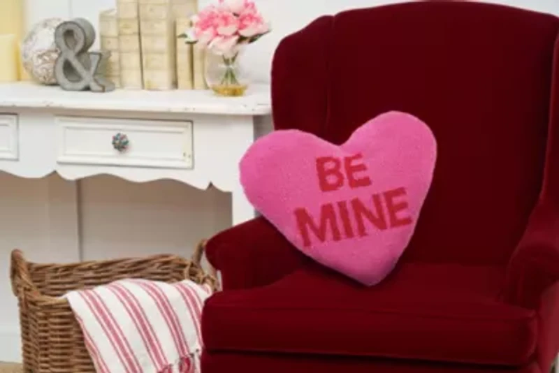 Be Mine Shaped Hooked Pillow 15" x 17"