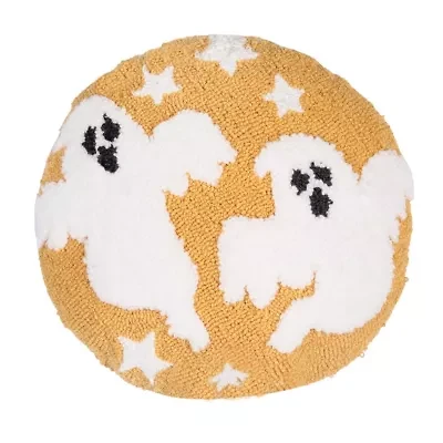 16" x 16" Ghost Duo Hooked Throw Pillow