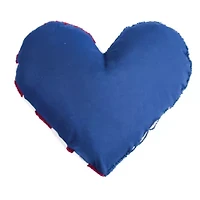 Flag Heart Shaped Hooked Pillow 18" x 21"
