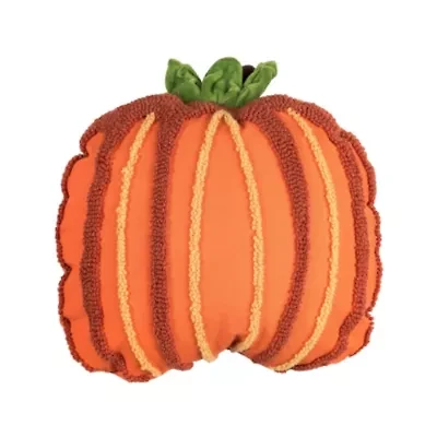 18" x 18" Botanical Pumpkin Shaped Throw Pillow