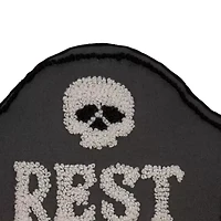 18" x 18" Rip Tombstone Shaped Throw Pillow
