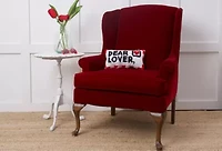 Dear Lover Letter Hooked Pillow 8" x 14"