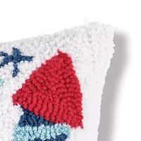 Firecracker Hooked Pillow 8" x 8"