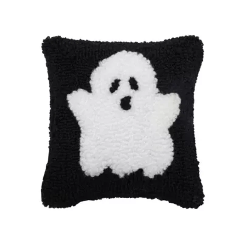 8" x 8" Mini Ghost Hooked Throw Pillow