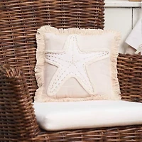 10" x 10" Golden Coast Starfish Throw Pillow