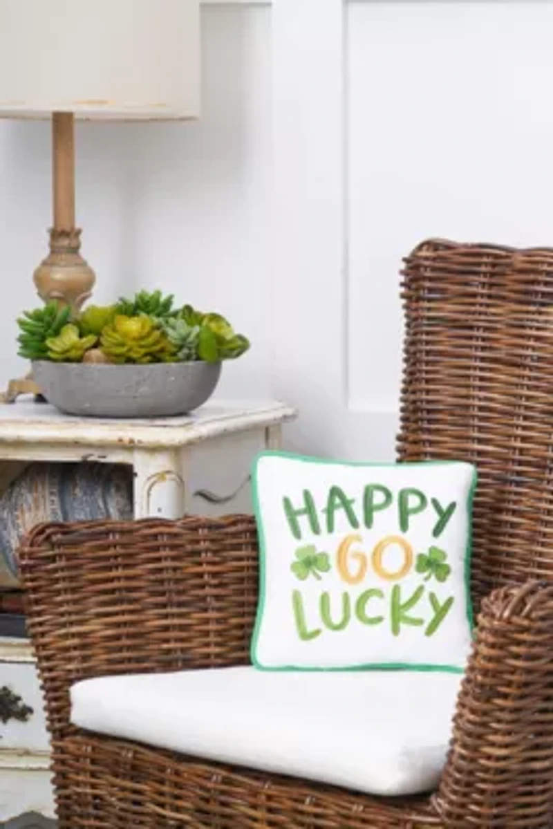 Happy Go Lucky Small Petite Accent Throw Pillow
