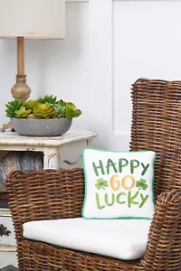 Happy Go Lucky Small Petite Accent Throw Pillow