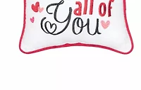 10" x 10" Valentine's Day "All of Me Loves All of You" Small/Petite Accent Throw Pillow