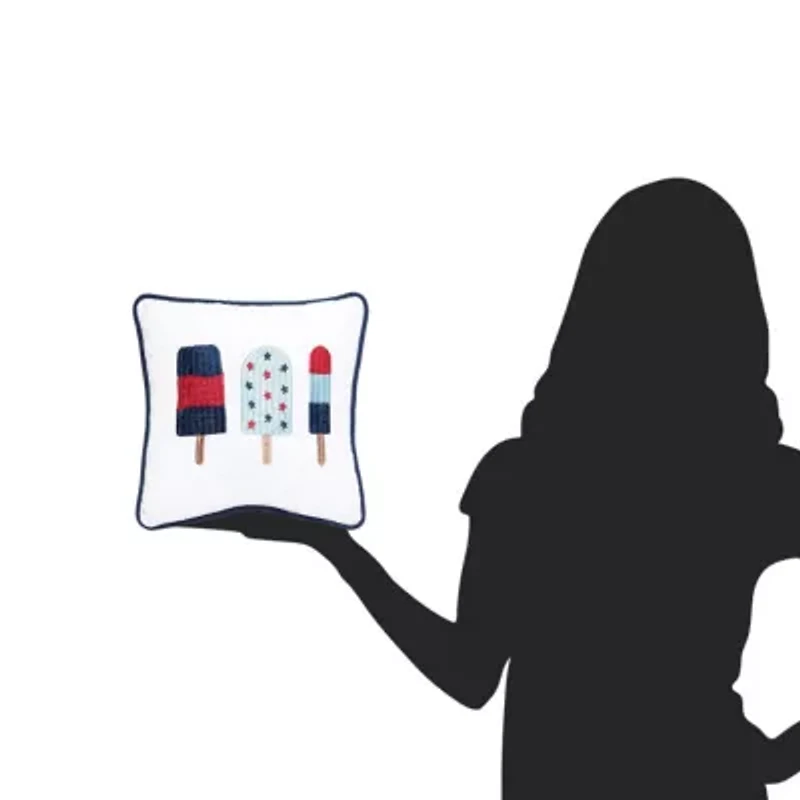 3 Popsicles Pillow 10" x 10"