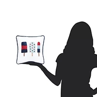 3 Popsicles Pillow 10" x 10"