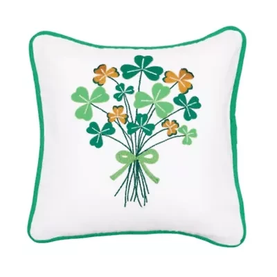 Shamrock Bouquet Pillow 10" x 10"