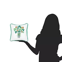 Shamrock Bouquet Pillow 10" x 10"