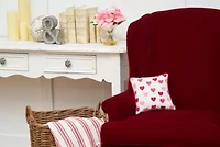 10" x 10" Valentine's Day Heart Embroidered Accent Throw Pillow