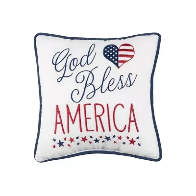 God Bless America Pillow 10" x 10"