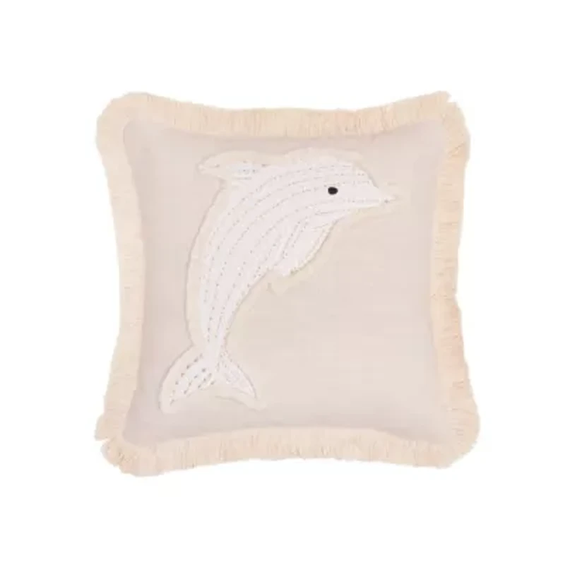 12" x 12" Golden Coast Dolphin Throw Pillow
