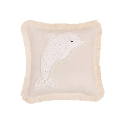 12" x 12" Golden Coast Dolphin Throw Pillow