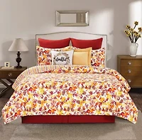 Cordelia Reversible Fall Botanical Full/Queen Quilt Set