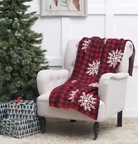 Plaid Red Throw 