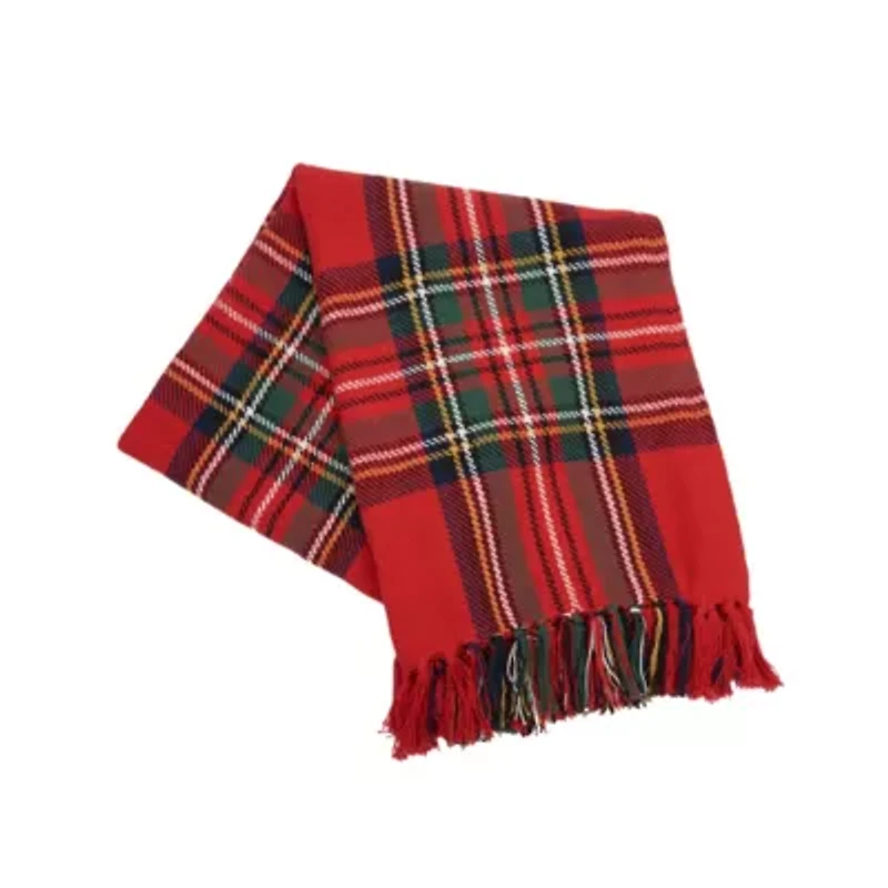 Red Plaid Throw