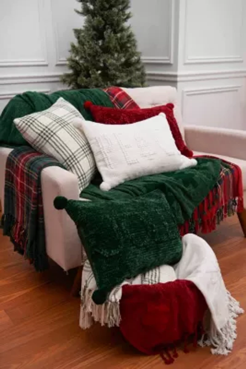 Red Plaid Throw
