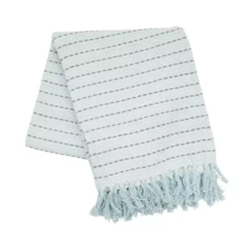 Mini Chevron Blue Throw