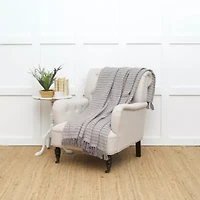 Mini Chevron Blue Throw