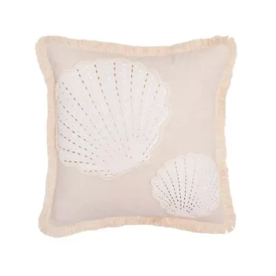 18" x 18" Gold Coast Scallop Shells Throw Pillow