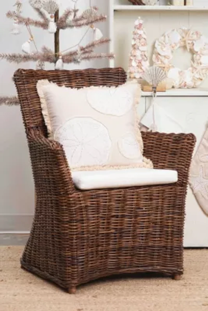 18" x 18" Gold Coast Sand Dollars Throw Pillow