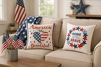 America The Beautiful Pillow 18" x 18"