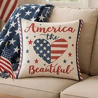 America The Beautiful Pillow 18" x 18"