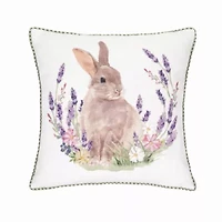 Lilac Rabbit Pillow