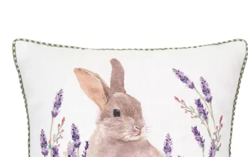 Lilac Rabbit Pillow