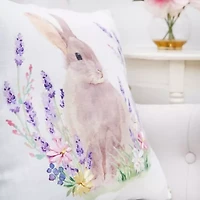 Lilac Rabbit Pillow