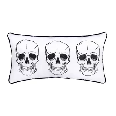 24" x 12" Skully Throw Pillow